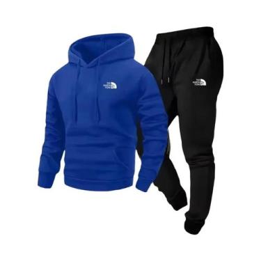 Imagem de Conjunto Casual Masculino De Outono Inverno Com Estampa, Moletom Com C