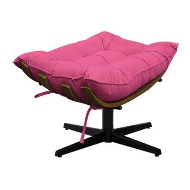 Imagem de Puff Decorativo Costela MR01 Base Giratório Sintético - Doce Sonho Móv