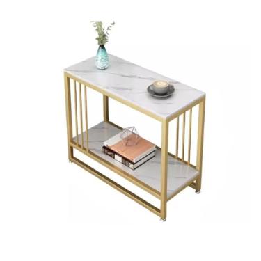 Imagem de ZXLPHA Mesa lateral de sofá, mesa pequena, sofá, mesa lateral, mesa de centro, quarto, mesa de cabeceira, rack de armazenamento simples para pequenos apartamentos mesa de centro