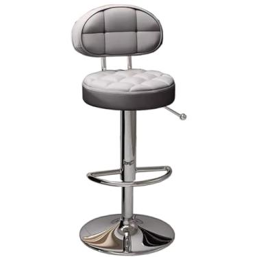 Imagem de FMLCLSTJM 1 conjunto de cadeiras modernas com apoio para os pés, cadeiras de jantar de cozinha, cadeiras de bistrô com encosto, sala de jantar, balcão de casa, caixa e cadeira de recepção