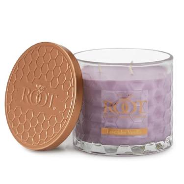 Imagem de Root Candles Vela perfumada com mistura de cera de abelha colmeia, 1 EA, baunilha lavanda
