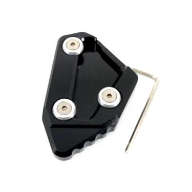 Imagem de Anti-derrapante Para gsxr1000 GSX-R1000 gsxr 1000 gsx r1000 2009-2016 cnc kickstand pé suporte lateral extensão placa de almofada(Preto)