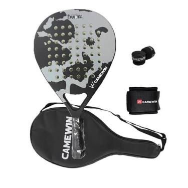 Imagem de Raquete de tênis de padel CAMEWIN em fibra de carbono 18k 360g + 10g
