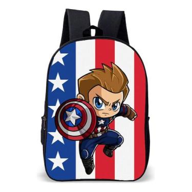 Imagem de Mochila Infantil Escolar Simples Tema Heroi Super America - Use Nerd, 