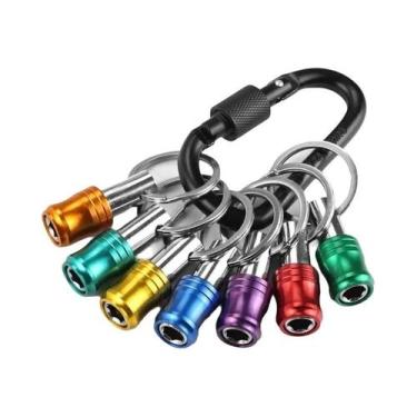 Imagem de Conjunto De Chaveiros Coloridos Com Receptor, 7 Peças, Acessórios Port