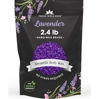 Imagem de Tress Wellness Contas de cera – Seguras para a pele – Testado dermatologicamente – Kit caseiro para biquíni, brasileiro e de corpo inteiro – Lavanda 1,1 kg