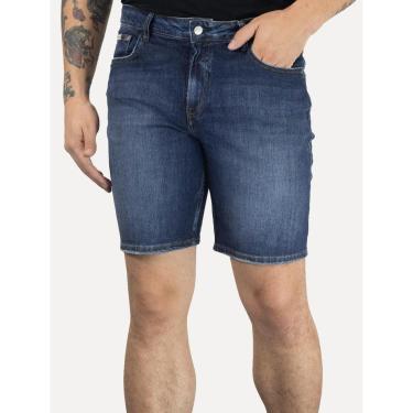 Imagem de Bermuda Calvin Klein Jeans Masculina Five Pockets Azul Médio-Masculino