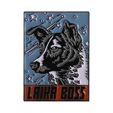 Imagem de Broche De Esmalte De Cão Espacial De Desenho Animado Fofo, Emblema De 