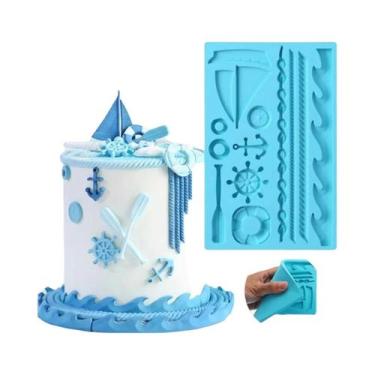 Imagem de Molde De Silicone Em Formato De Âncora Para Bolo, Barco, Fondant, Remo