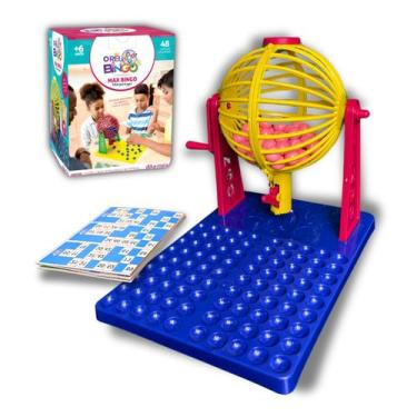 Imagem de Bingo 48 Cartela 90 Bolinhas Jogo Com Globo Giratório Brinquedo Infant