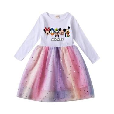 Imagem de Vestido De Princesa Tutu De Manga Longa Para Meninas Pequenas Com Rend