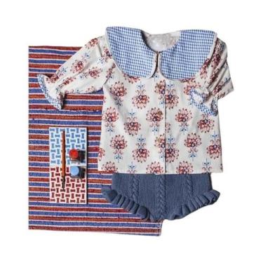 Imagem de Blusa Floral Para Meninas De 1 a 6 Anos Com Estampa Completa De Lírios