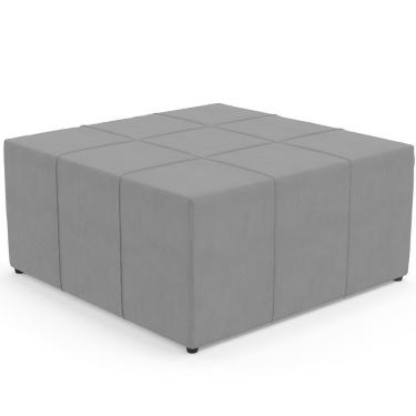 Imagem de Puff Quadrado Milano 90x90cm W01 Suede Cinza