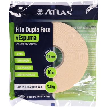 Imagem de Fita Dupla Face Espuma 19Mm X 10M Atlas At2819/10