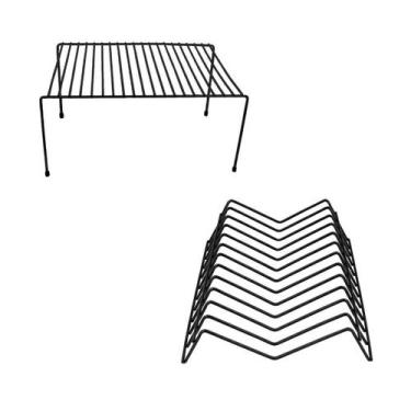 Imagem de Kit Escorredor de Pratos com Organizador Grande Preto - TR ARAMADOS