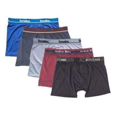 Imagem de Cueca ad boxer lisa - - Somellos/Active Man, Sortido, GG
