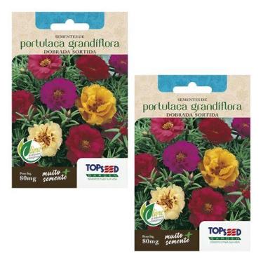 Imagem de 2x Sementes Portulaca Onze Horas Grandiflora Dobrada Sortida - Topseed