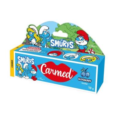 Imagem de Hidratante Labial Carmed Os Smurfs Blueberry Incolor 10g