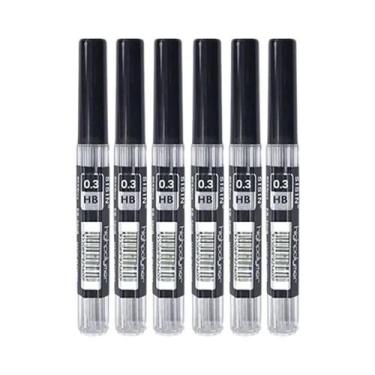 Imagem de 6 Caixas De Minas Longas De 60mm Para Lapiseira HB, Refil 03 05 07 09 