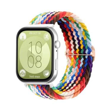 Imagem de Pulseira Trançada De Nylon Para Huawei Watch Fit 3 2 1, Faixa Solo Loo