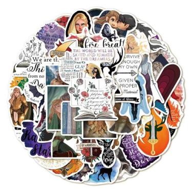 Imagem de Adesivos Thrones Of Glass à prova d'água de vinil anime (50 unidades) 