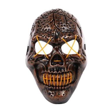 Imagem de Máscara LED Luminous Skull Full Face Costume Play Halloween - yiweisai