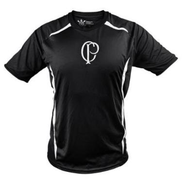 Imagem de Camiseta Corinthians Raglan Preta Dry Masculina-Masculino