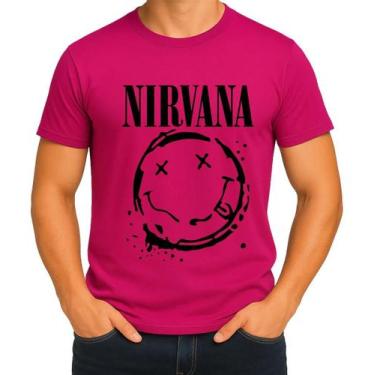 Imagem de Camiseta Camisa Adulto Feminina Masculina Algodão Banda De Rock Nirvan