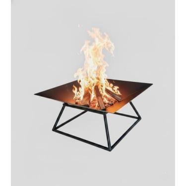 Imagem de Lareira Para Jardim 70cm Externa A Lenha Portátil - Lazer e Você