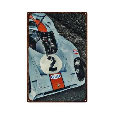 Imagem de Placa De Metal Vintage Gulf Gasoline, Arte De Parede Decorativa Para G