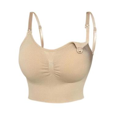 Imagem de Sutiã De Amamentação Sem Fio Nude Para Mulheres, Confortável, Com Almo