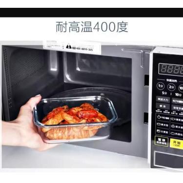 Imagem de Pote Vidro Hermética Marmita Tampa Silicone Preto 1040ml Grande - WELL