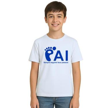 Imagem de Camiseta Pai Seguirei Teus Passos Personalizada - Use P4, Branco, Juve