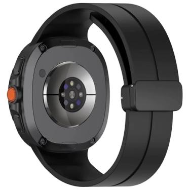 Imagem de 123Smart – Pulseira De Silicone Magnetica Compativel Com Galaxy Watch Ultra 47mm – Ajuste Confortável e Instalação Facil – Cor Preto