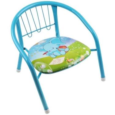 Imagem de Cadeira infantil de metal com assento acolchoado e apito divertido 30 