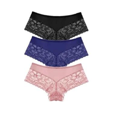 Imagem de Conjunto De Calcinhas Sexy De Renda Para Mulheres, G Strings Florais R
