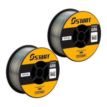 Imagem de Arame Para Solda Mig Uso Sem Gás 0.8mm - Kit 2 Rolos De 1 Kg E71t-gs S