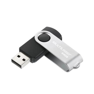 Imagem de Pen Drive Multilaser Twist USB 2.0 64GB Preto