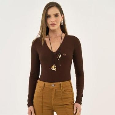 Imagem de Blusa Canelada Colcci Gola V Feminino-Feminino