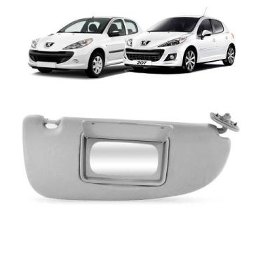 Imagem de Quebra Sol Cinza com Espelho Peugeot 206/207 Lado Esquerdo Newtec Nt60