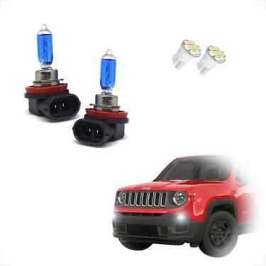Imagem de Kit Lâmpadas Halógena Super Branca H11 Farol de Milha Renegade 2016 20