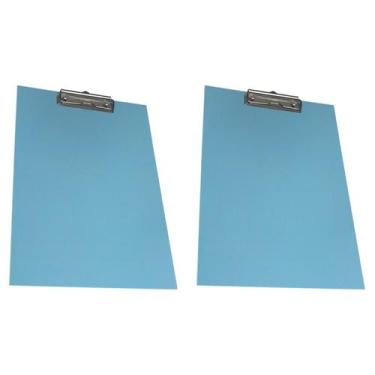 Imagem de KIT 2 PRANCHETA OFFICE PRENDEDOR METAL OFICIO A4 Cor:Azul - Stalo, Azu