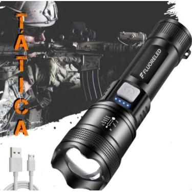 Imagem de T9 Lanterna Tática Led Recarregável A Mais Potente Zoom Xhp - Congratu