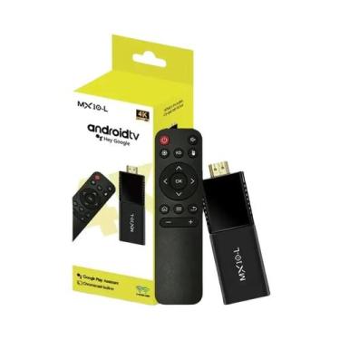 Imagem de Fire Stick Google TV 4GB 64GB Android 14 MX10 L WiFi BT4.0 Com 24 Idio