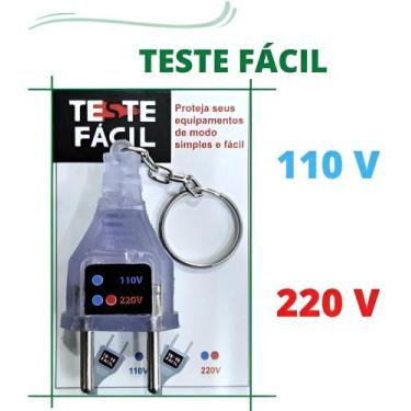 Imagem de Chaveiro Testador Fácil identificador de tomadas 110 Ou 220v - Enviamo