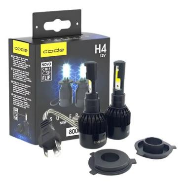 Imagem de Par De Lâmpada Super Led H4 8000k 12v Tech One Alto E Baixo - Code