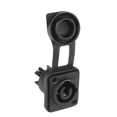 Imagem de Conector Powercon Fêmea Painel Quadrado In 3 Vias Á Prova D'água Preto