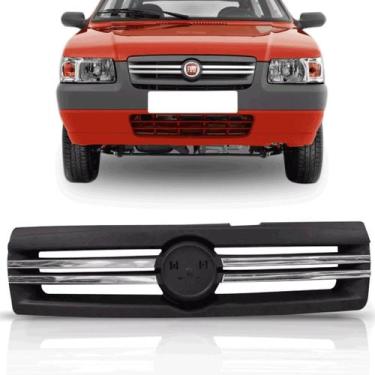 Imagem de Grade Uno Way 2008 2009 2010 Cinza Friso Cromado  - RETROVEX