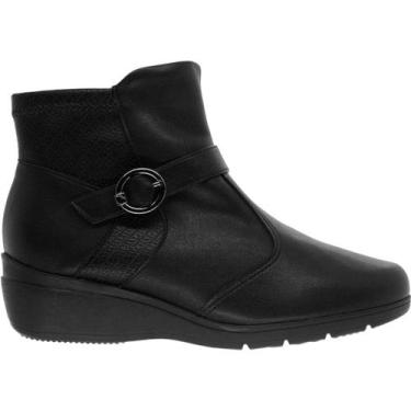 Imagem de Bota Piccadilly Comfort Flex Anabela Máxi Soft, Preto, 36