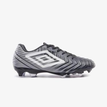 Imagem de Chuteira Campo Fifty V Umbro Unissex Cor:Preto+CinzaTamanho:35Gênero:U